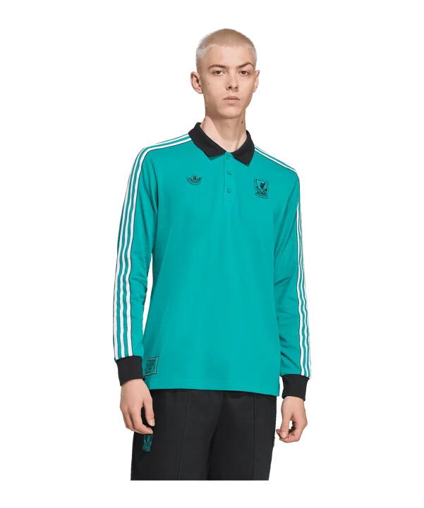 adidas fc liverpool icon polo majica dugih rukava zelena