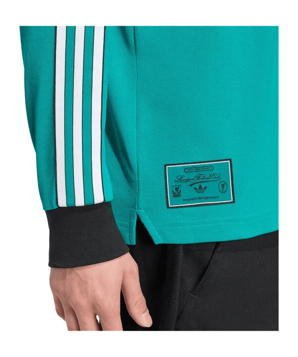 adidas fc liverpool icon polo majica dugih rukava zelena