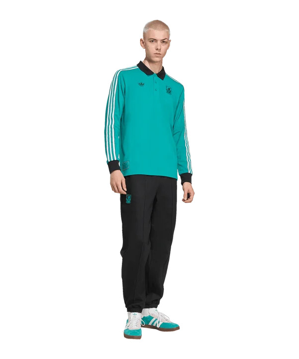 adidas fc liverpool icon polo majica dugih rukava zelena