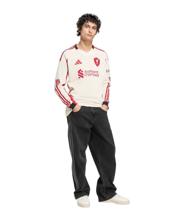 adidas fc liverpool gostujući dres dugih rukava 20252026 bijeli