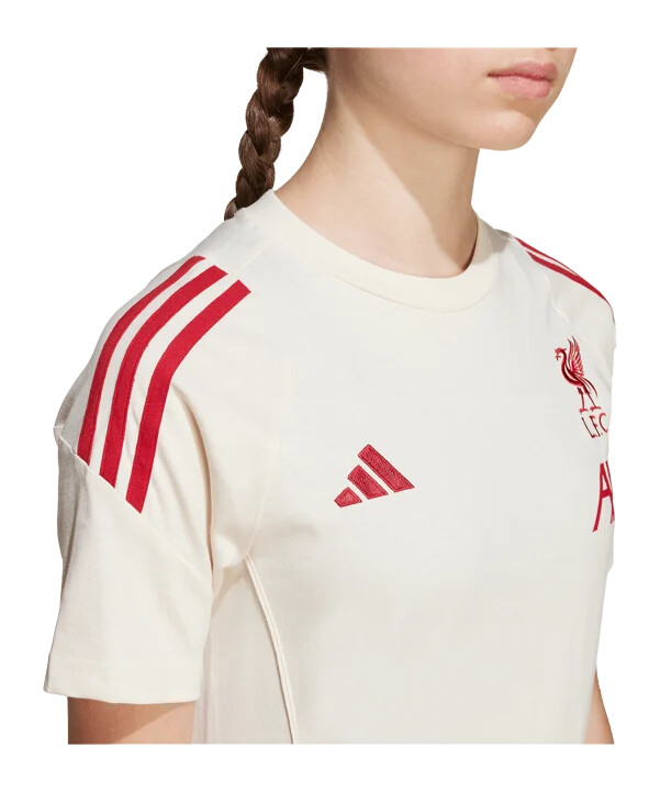 adidas fc liverpool tiro pamučna majica kratkih rukava za djecu bijela