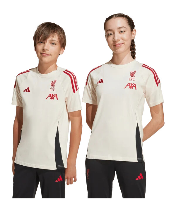 adidas fc liverpool tiro pamučna majica kratkih rukava za djecu bijela