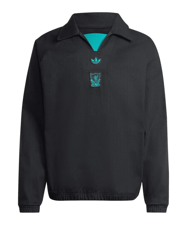 adidas fc liverpool icon drill majica s kapuljačom crna