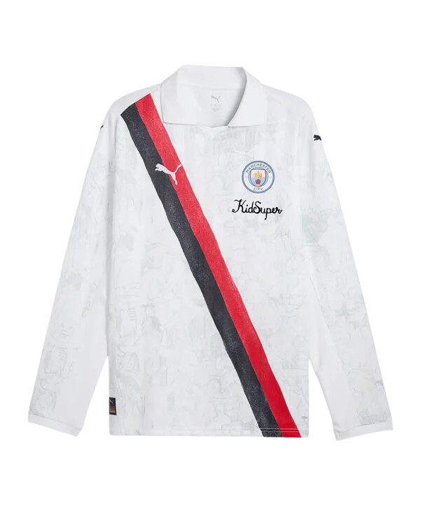 puma manchester city kidsuper retro majica s kapuljačom bijela f07