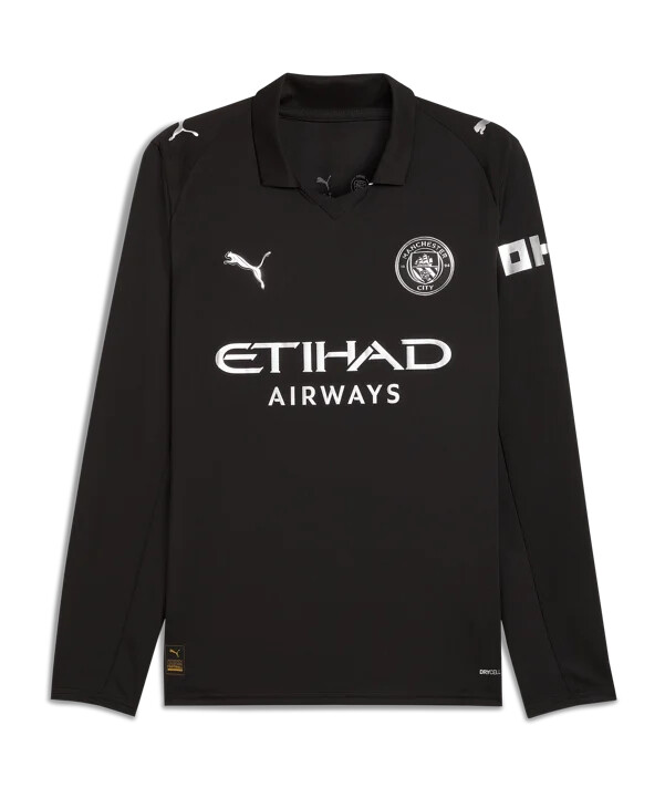 puma manchester city gostujući dres dugih rukava 20252026 crni f02