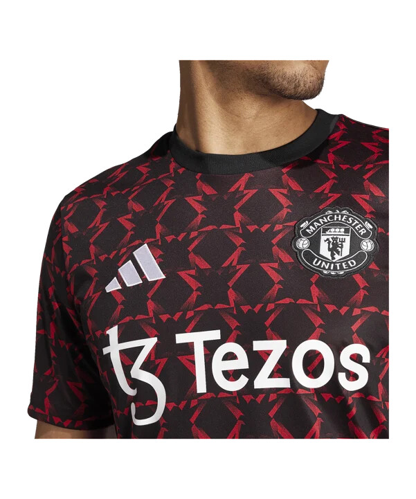 adidas manchester united predmatč dres 2024.2025. crni