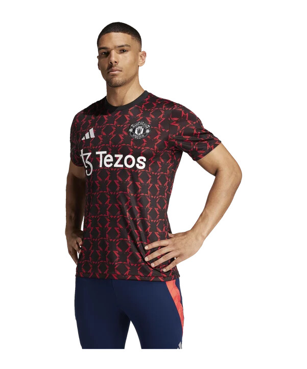 adidas manchester united predmatč dres 2024.2025. crni