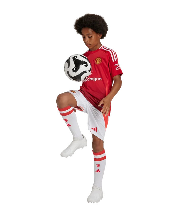adidas manchester united kratke hlače home 20242025 dječje bijele