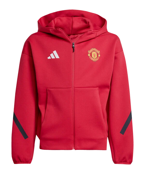 adidas manchester united anthem majica s kapuljačom za djecu crvene boje