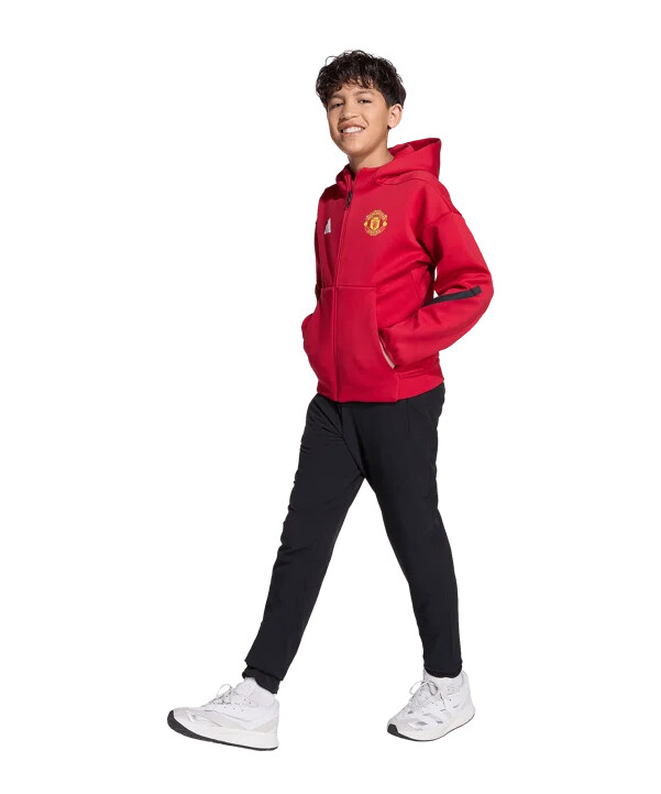 adidas manchester united anthem majica s kapuljačom za djecu crvene boje