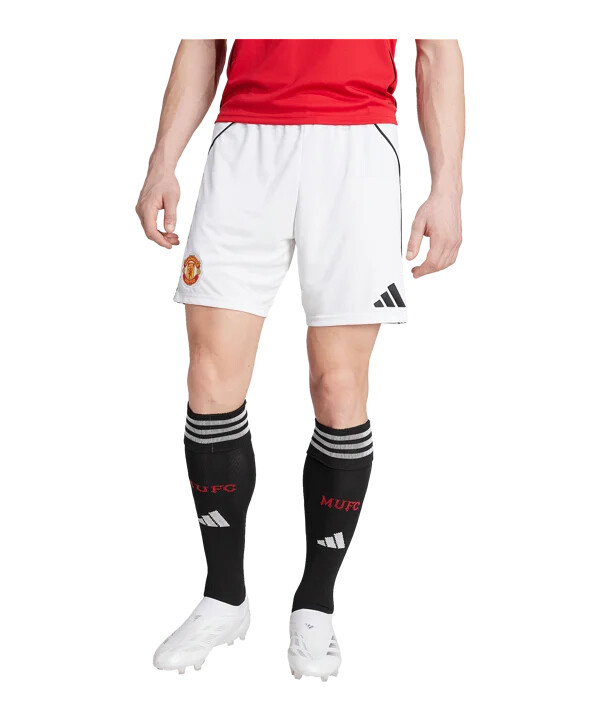 adidas manchester united kratke hlače za dom 2025.2026. bijela