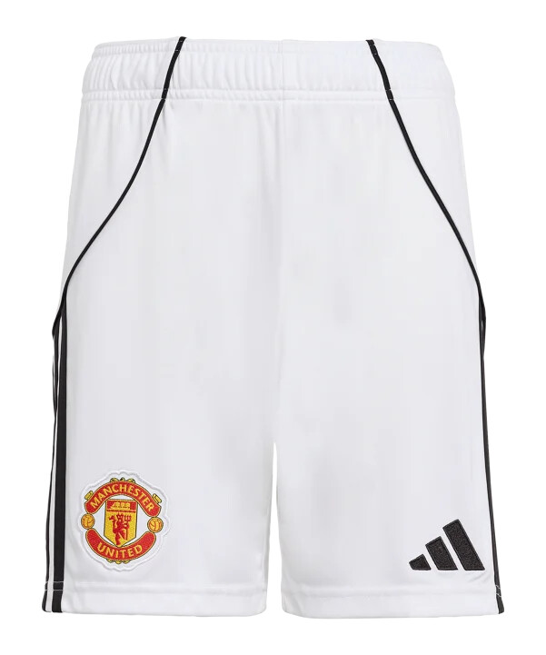 adidas manchester united kratke hlače home 20252026 dječje bijele