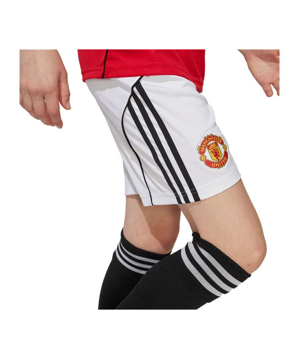 adidas manchester united kratke hlače home 20252026 dječje bijele