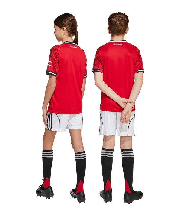 adidas manchester united kratke hlače home 20252026 dječje bijele