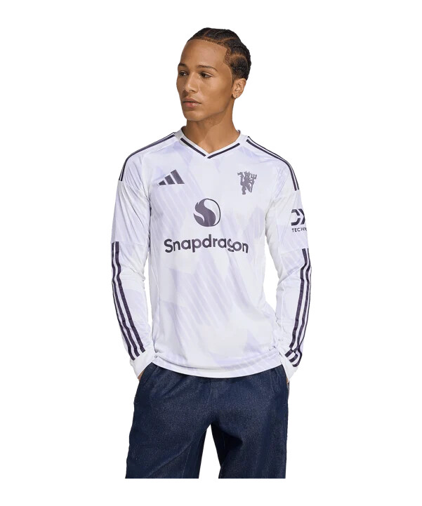 adidas manchester united gostujući dres dugih rukava 2025.2026. bijeli