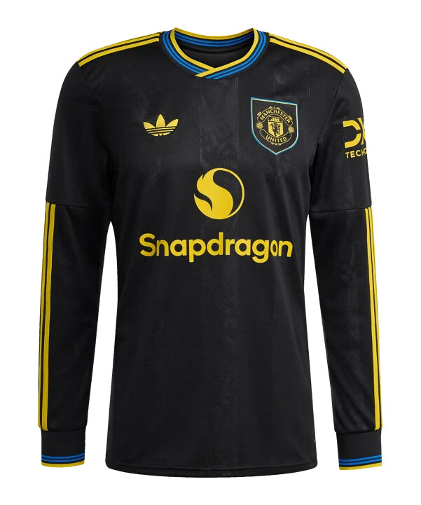 adidas manchester united dres dugih rukava za treću momčad 2025.2026. crni