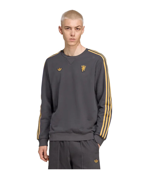 adidas manchester united icon majica s kapuljačom crna