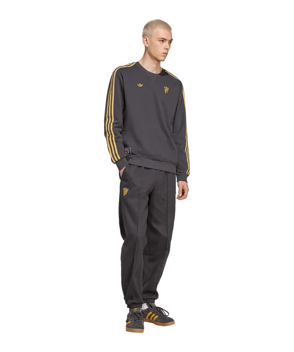 adidas manchester united icon majica s kapuljačom crna