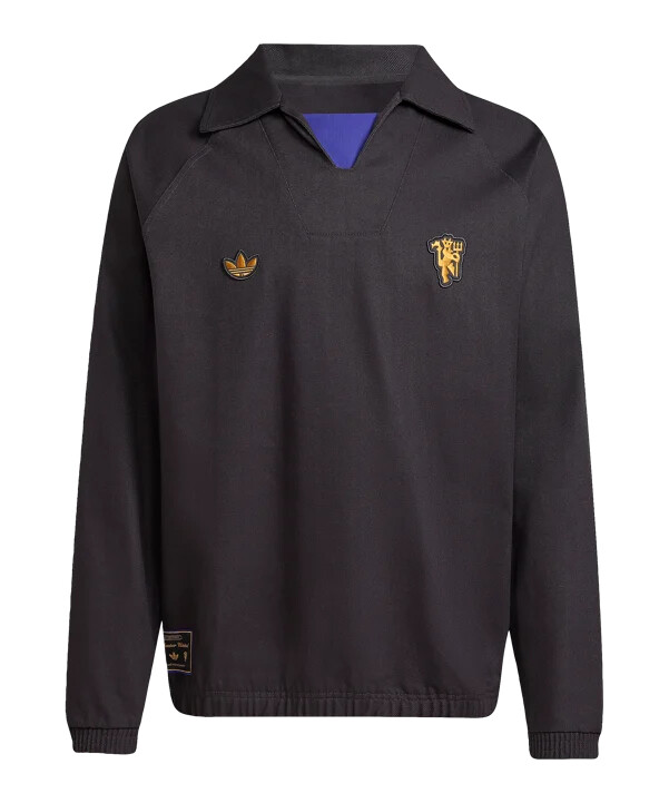 adidas manchester united icon drill majica s kapuljačom crna