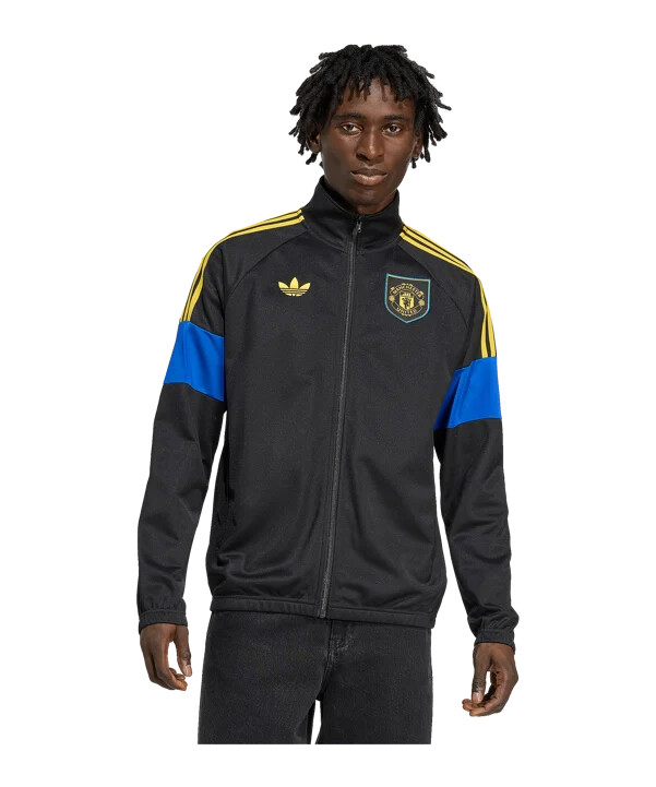 adidas manchester united lfstlr track sweatshirt crna