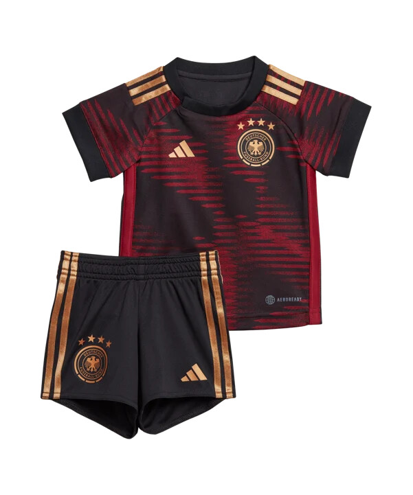adidas dfb njemačka dječji gostujući dres svjetskog prvenstva 2022. crni