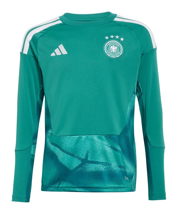 adidas dfb njemačka vratarski dres dugih rukava za djecu domaći svjetsko prvenstvo 2026. zeleni