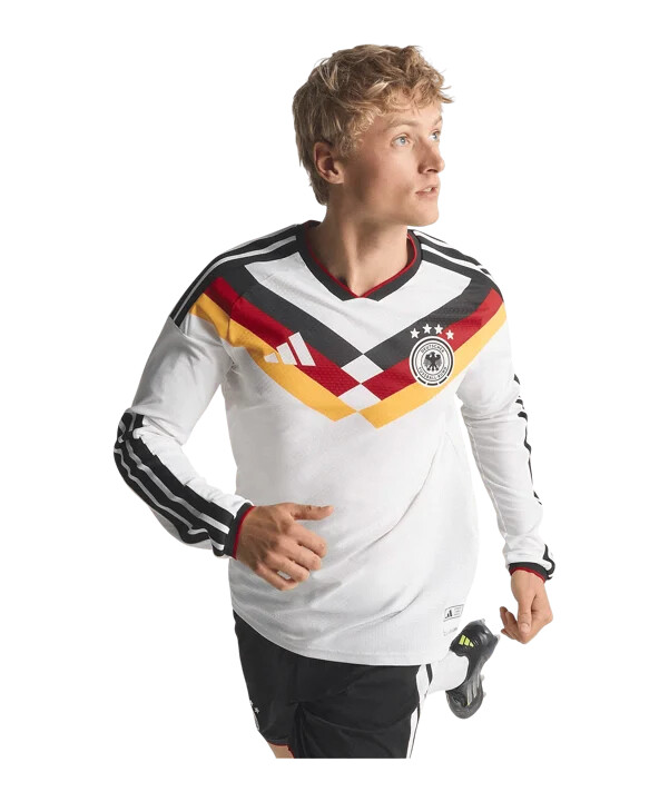 adidas dfb njemačka autentični domaći dres dugih rukava svjetskog prvenstva 2026. bijeli