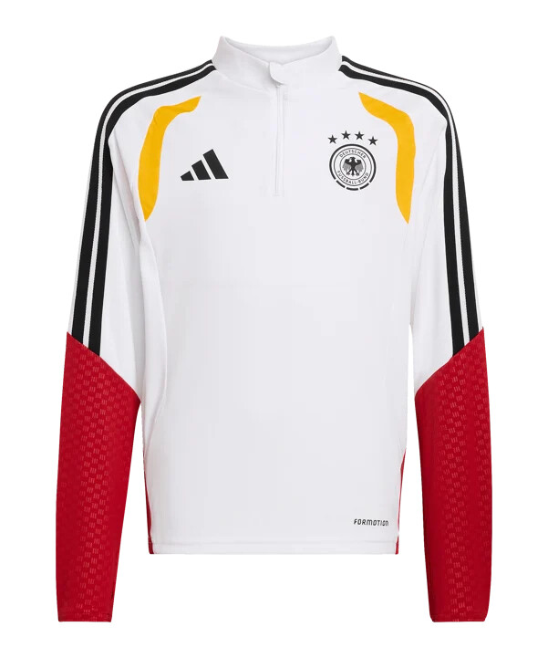 adidas dfb njemačka tiro majica s patentnim zatvaračem za djecu bijela