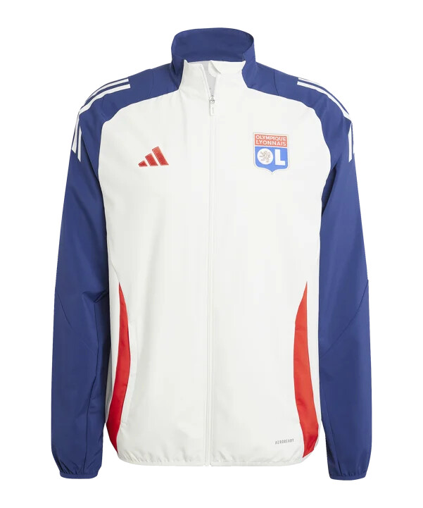 adidas olympique lyon prematch jakna 20242025 bijela