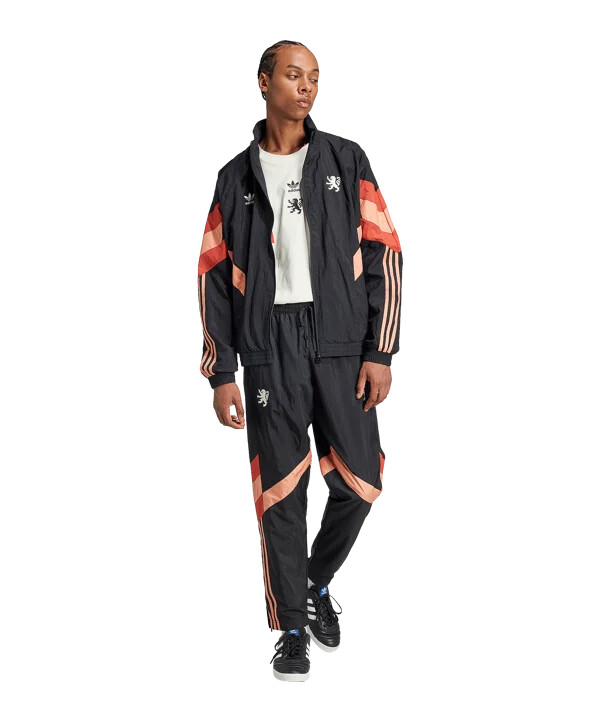 adidas originals olympique lyon hlače za trening crne