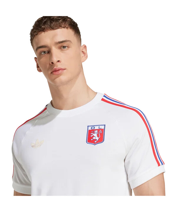 bijela majica kratkih rukava adidas olympique lyon 75