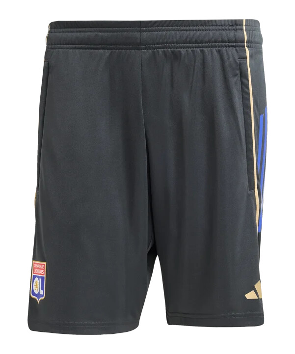 adidas olympique lyon kratke hlače za trening sive boje