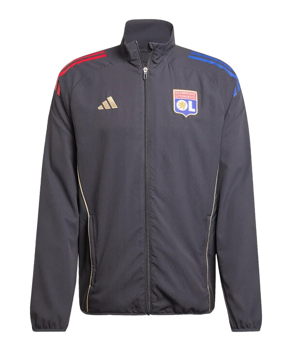 adidas olympique lyon prezentacijska jakna siva