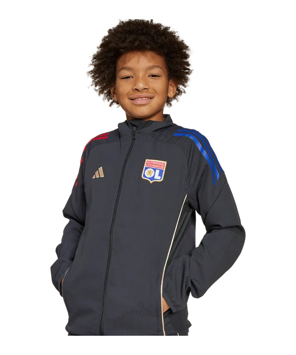 adidas olympique lyon presentation jakna dječja siva