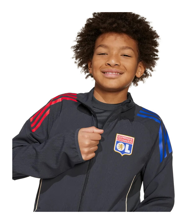 adidas olympique lyon presentation jakna dječja siva