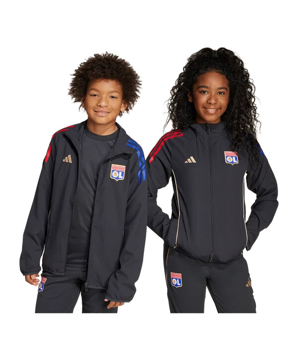 adidas olympique lyon presentation jakna dječja siva