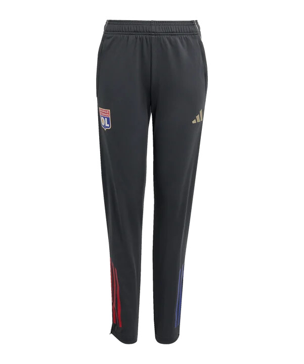 adidas olympique lyon hlače za trening dječje sive