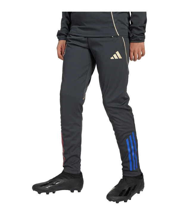 adidas olympique lyon hlače za trening dječje sive