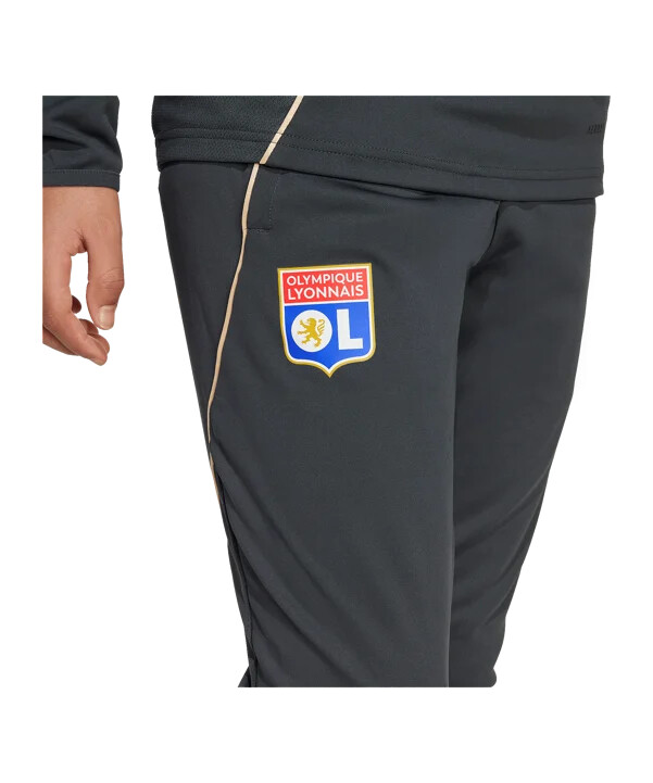 adidas olympique lyon hlače za trening dječje sive