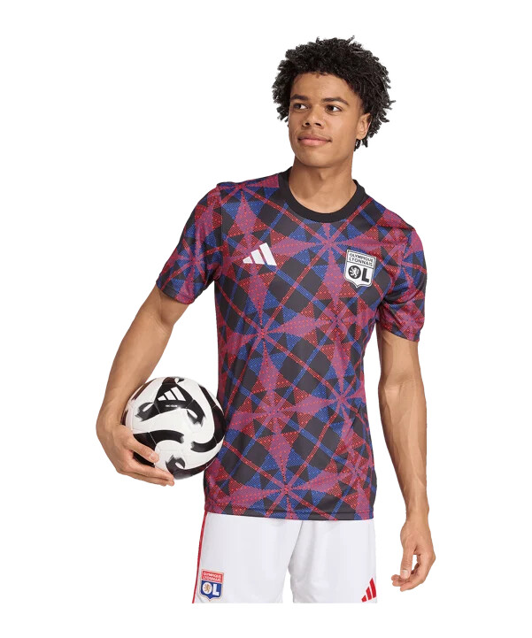 adidas olympique lyon prematch t-shirt 20252026 crna