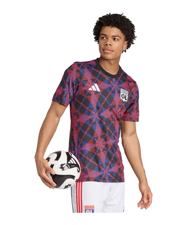 adidas olympique lyon prematch t-shirt 20252026 crna