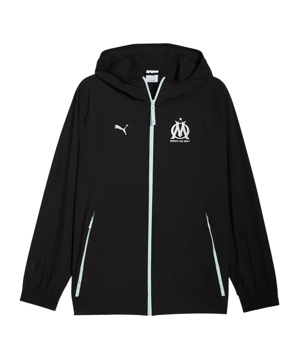 puma olympique marseille pumatech pletena jakna crna f35