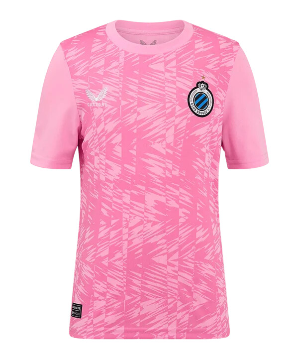 dječji vratarski dres castore fc bruges 20242025 ružičasti f160