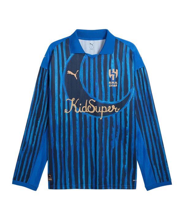 puma al hilal kidsuper retro majica dugih rukava plava f14