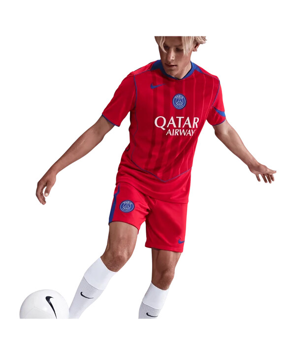 nike paris saint-germain kratke hlače 3. razred 2025.2026. crvene f679