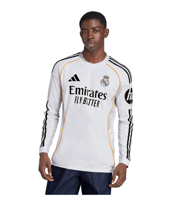 adidas real madrid domaći dres dugih rukava 20252026 bijeli