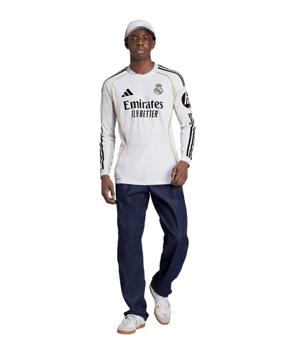 adidas real madrid domaći dres dugih rukava 20252026 bijeli