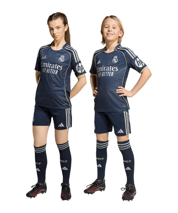 adidas real madrid kratke hlače za goste 20252026 dječje plave