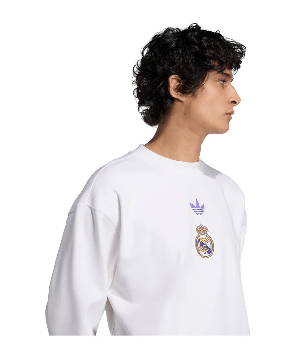 adidas real madrid lfstlr majica s kapuljačom bijela