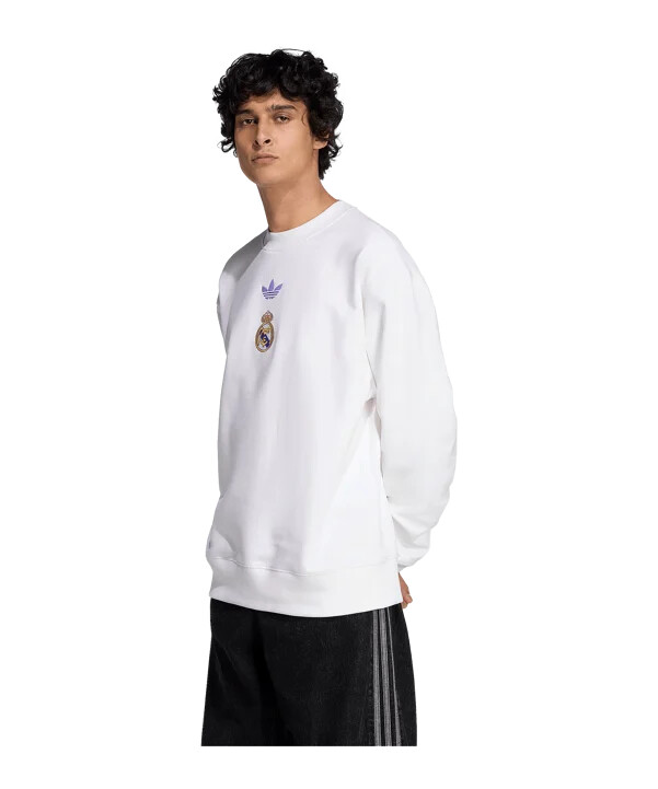 adidas real madrid lfstlr majica s kapuljačom bijela